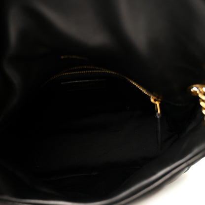 Saint Laurent Lambskin Quilted Small Loulou Puffer Monogram Chain Satchel Black 5 of 10