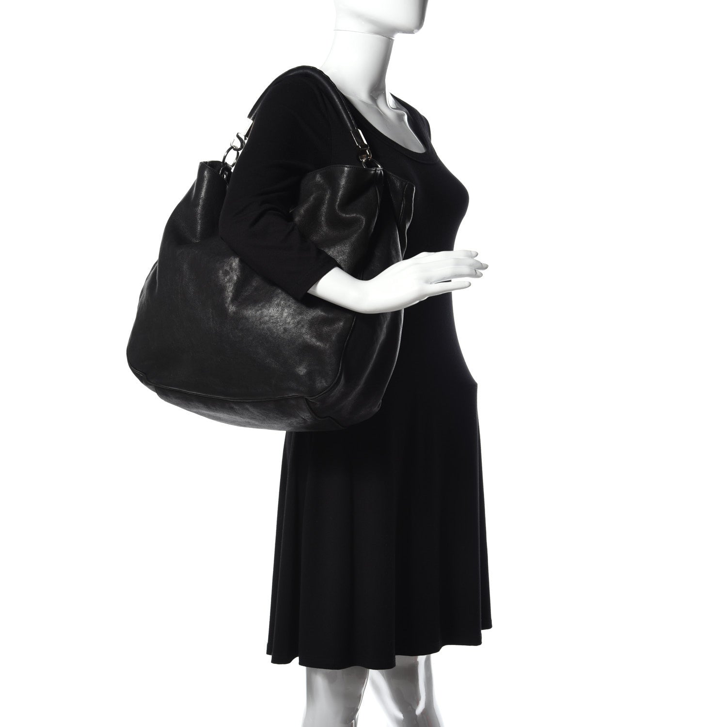 Saint Laurent Sheepskin Large Roady Hobo Black 2 of 9