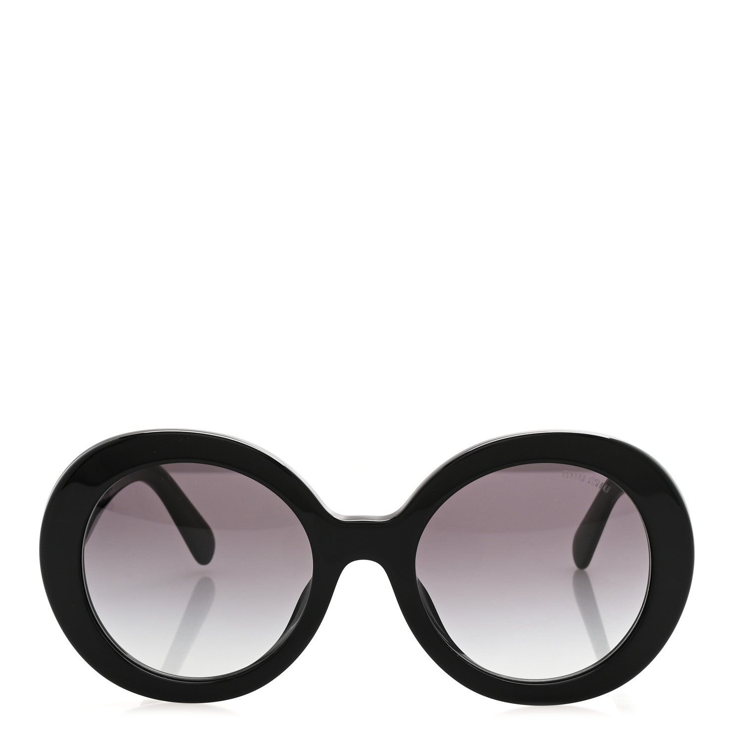 Miu Miu Acetate Round Sunglasses SMU 11Y Black 2 of 7