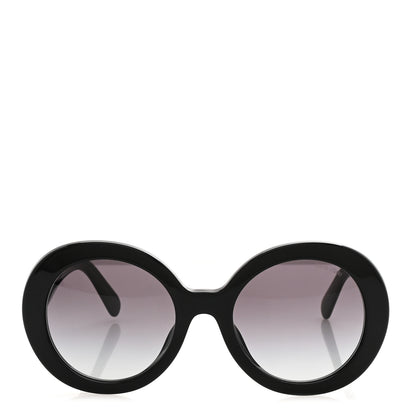 Miu Miu Acetate Round Sunglasses SMU 11Y Black 2 of 7