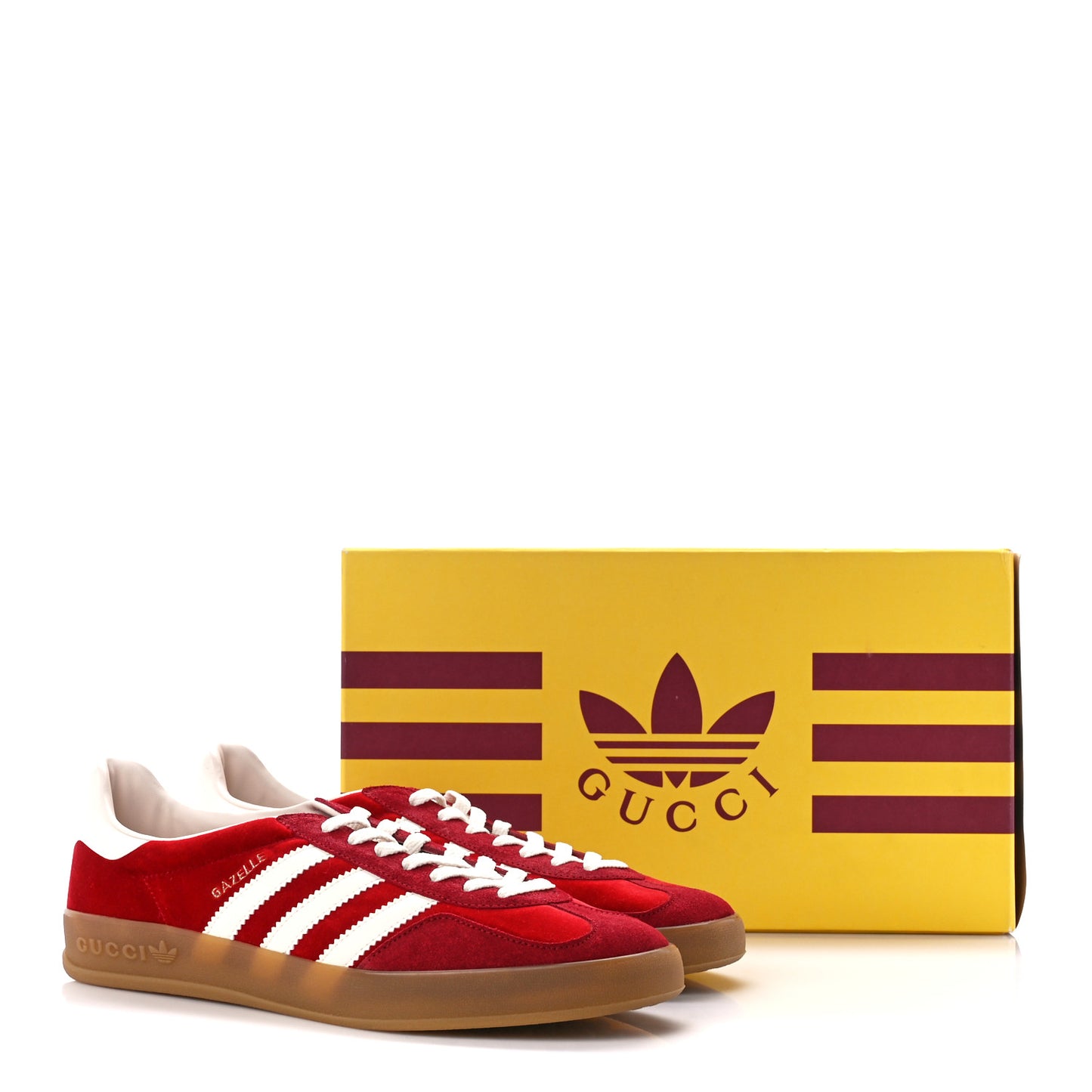 X ADIDAS Softy Velvet Suede Madeira Demetra Mens Gazelle Sneakers Vulcanic Red Off White Hibiscus Red