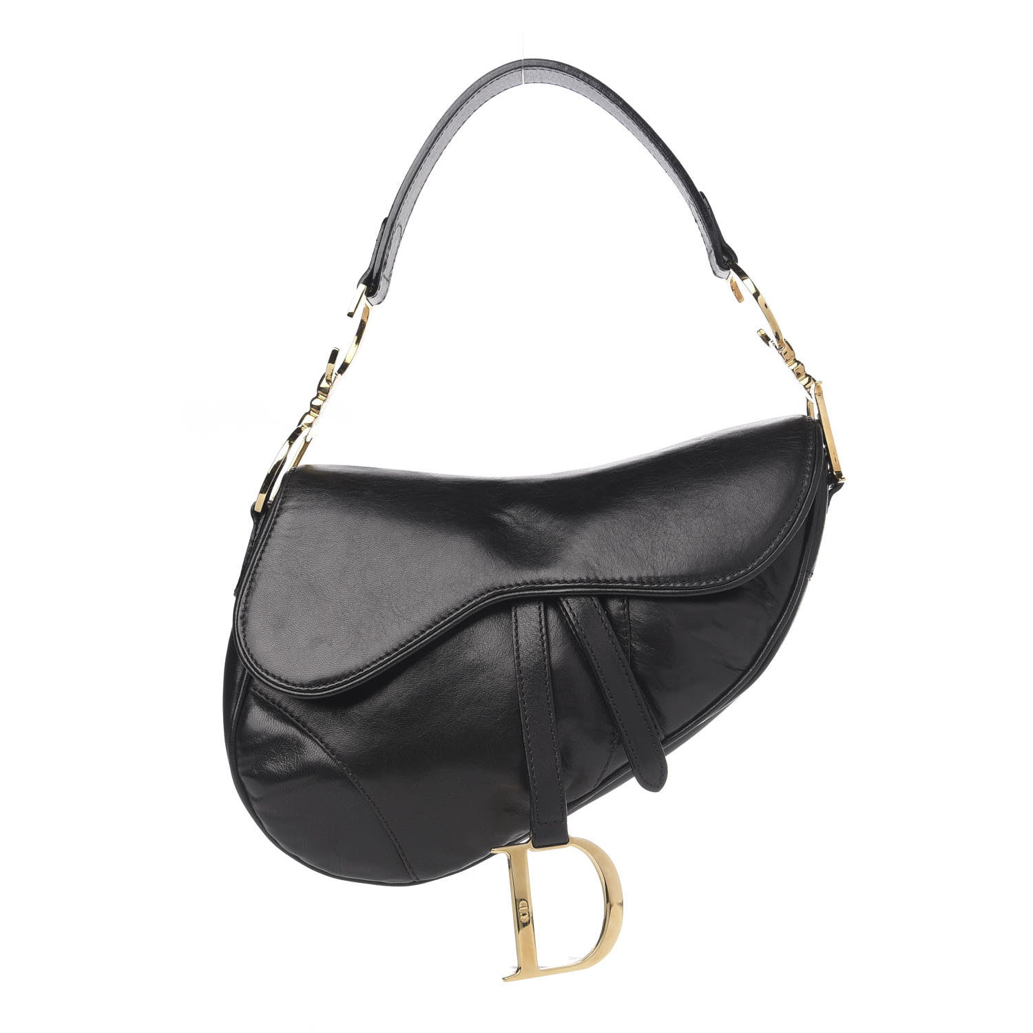 Christian Dior Calfskin Saddle Bag Black 1 of 11