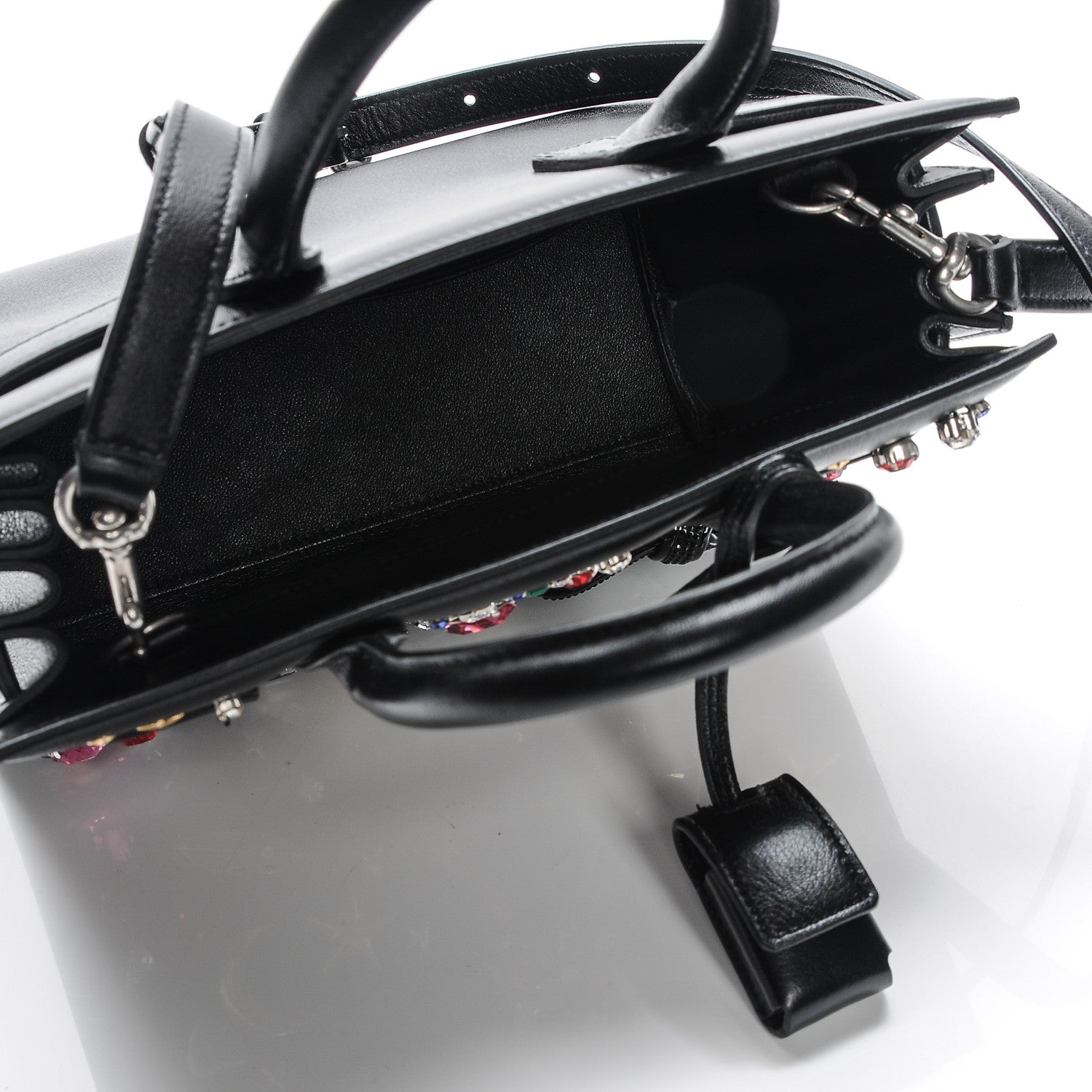 Saint Laurent Calfskin Crystal Embellished Nano Sac de Jour Black 5 of 7
