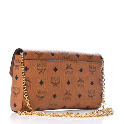 MCM Visetos Small Millie Crossbody Bag Cognac 3 of 9