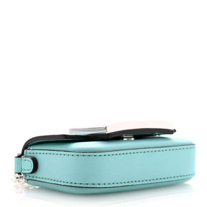 Fendi X TIFFANY Vitello Seta Sterling Silver Nano Maxi Buckle Baguette Tiffany Blue Silver 4 of 11
