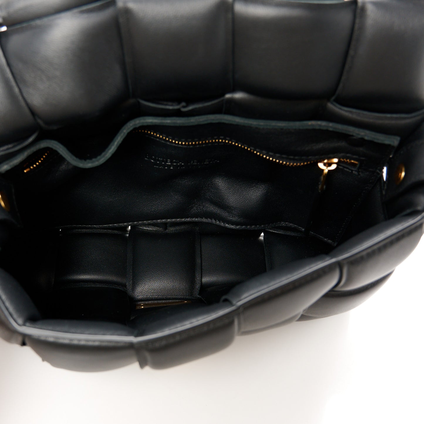 Nappa Maxi Intreccio Padded Cassette Crossbody Bag Black