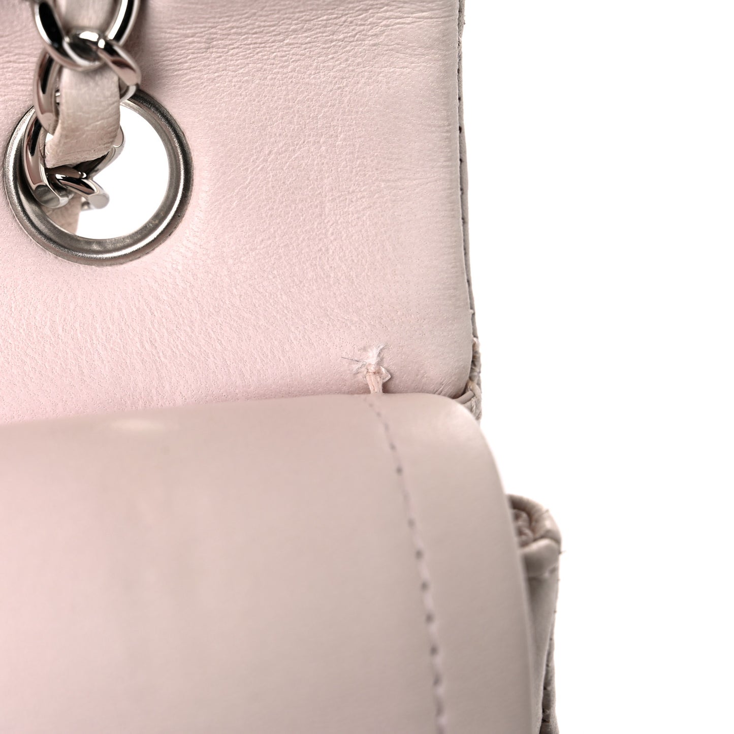 Lambskin Quilted Medium Double Flap Light Pink