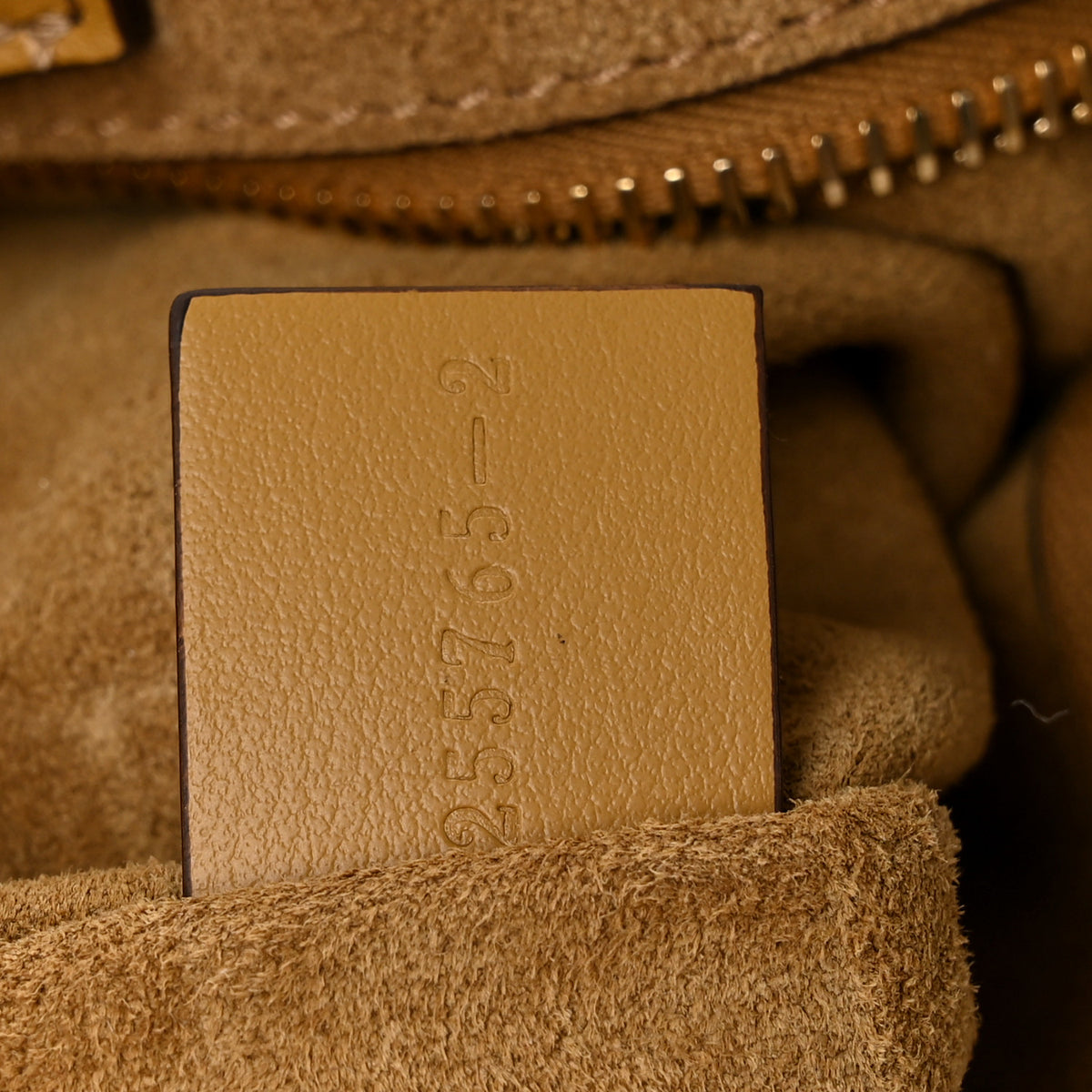 Suede Calfskin Small Marcie Hobo Bag Gold Khaki
