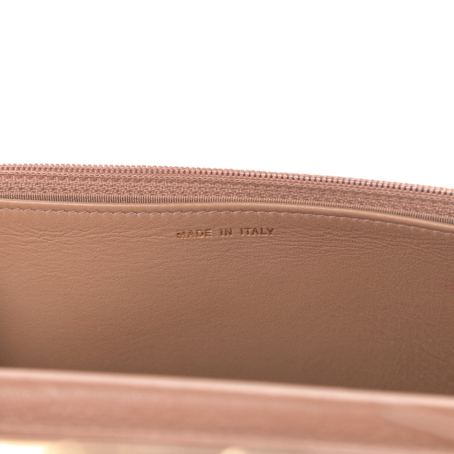Grained Calfskin Quilted Label Click Flap Wallet On Chain WOC Pink
