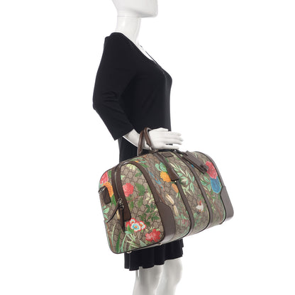 Gucci GG Supreme Monogram Tian Web Medium Duffle Beige Multicolor New Acero 3 of 17