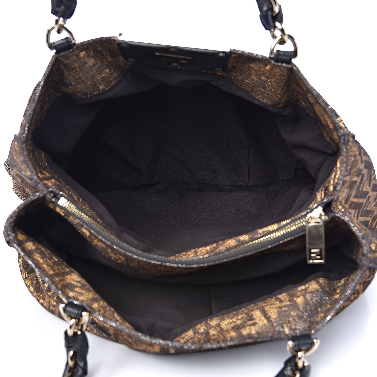 Metallic Lurex Zucca Mia Tote Brown