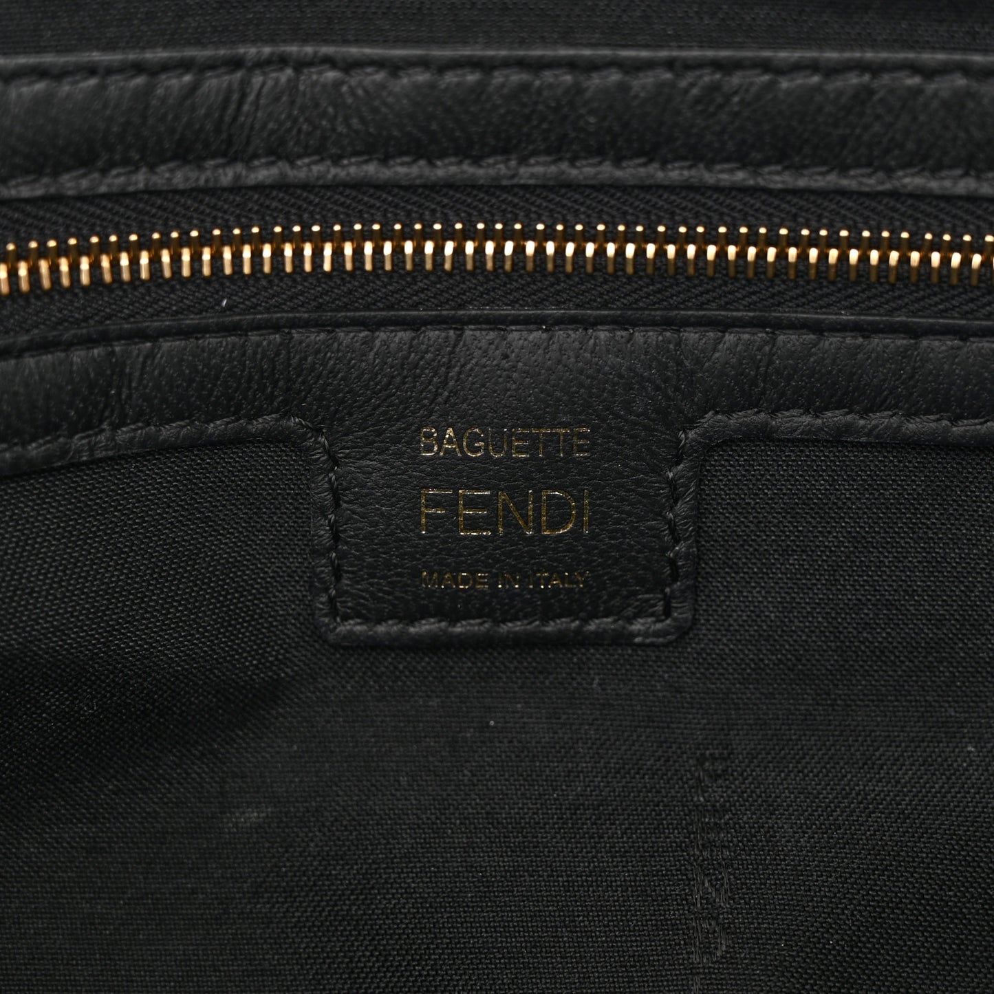 Nappa FF 1974 Embossed Baguette Black