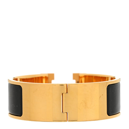 Hermes Enamel Wide Clic Clac H Bracelet PM Black 3 of 4