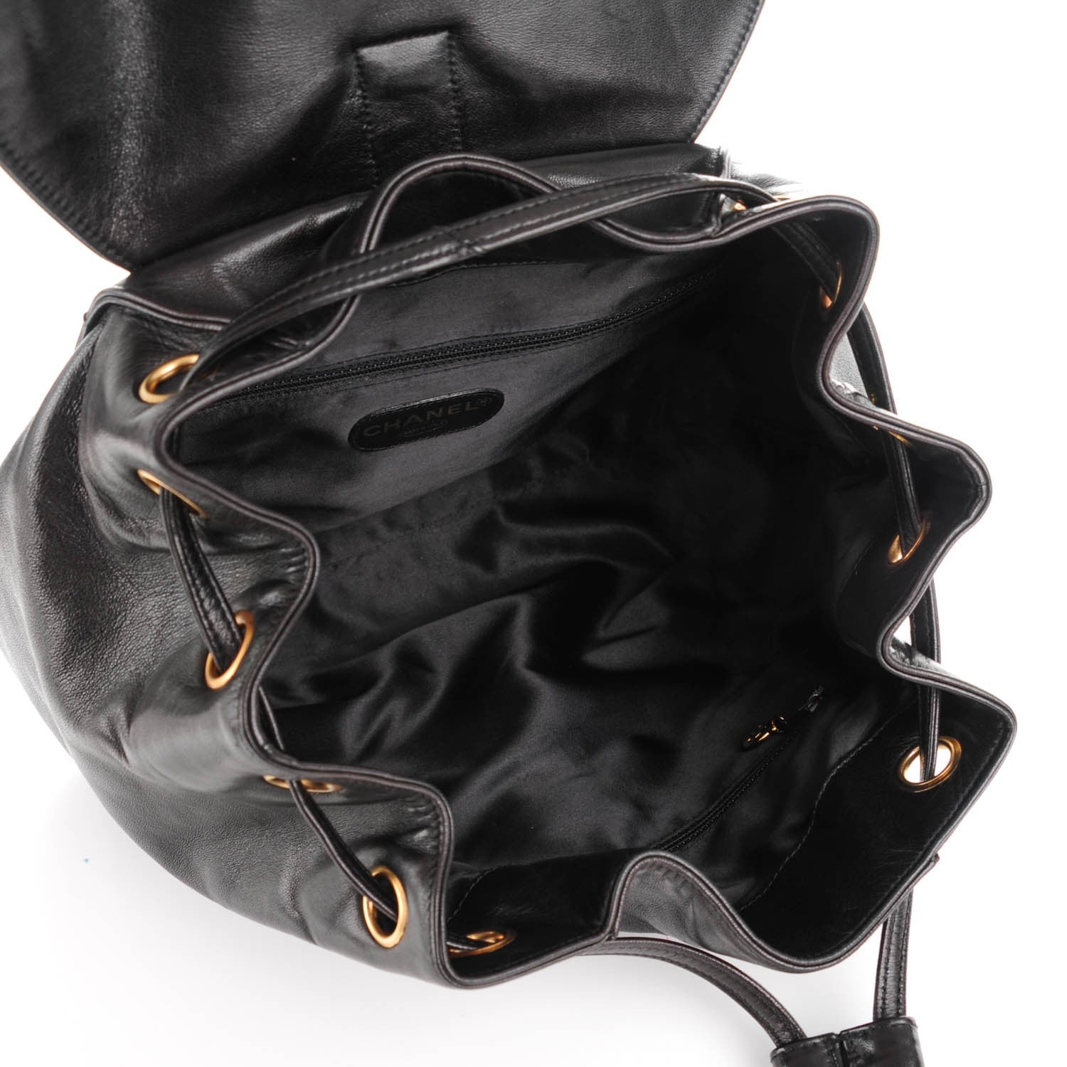 Chanel Lambskin CC Backpack Black 5 of 7