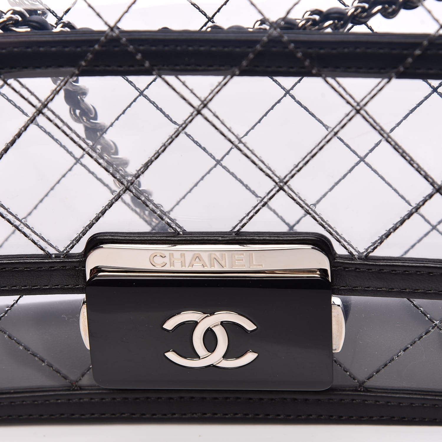 Chanel PVC Lambskin Quilted Mini Beauty Lock Flap Black 9 of 9