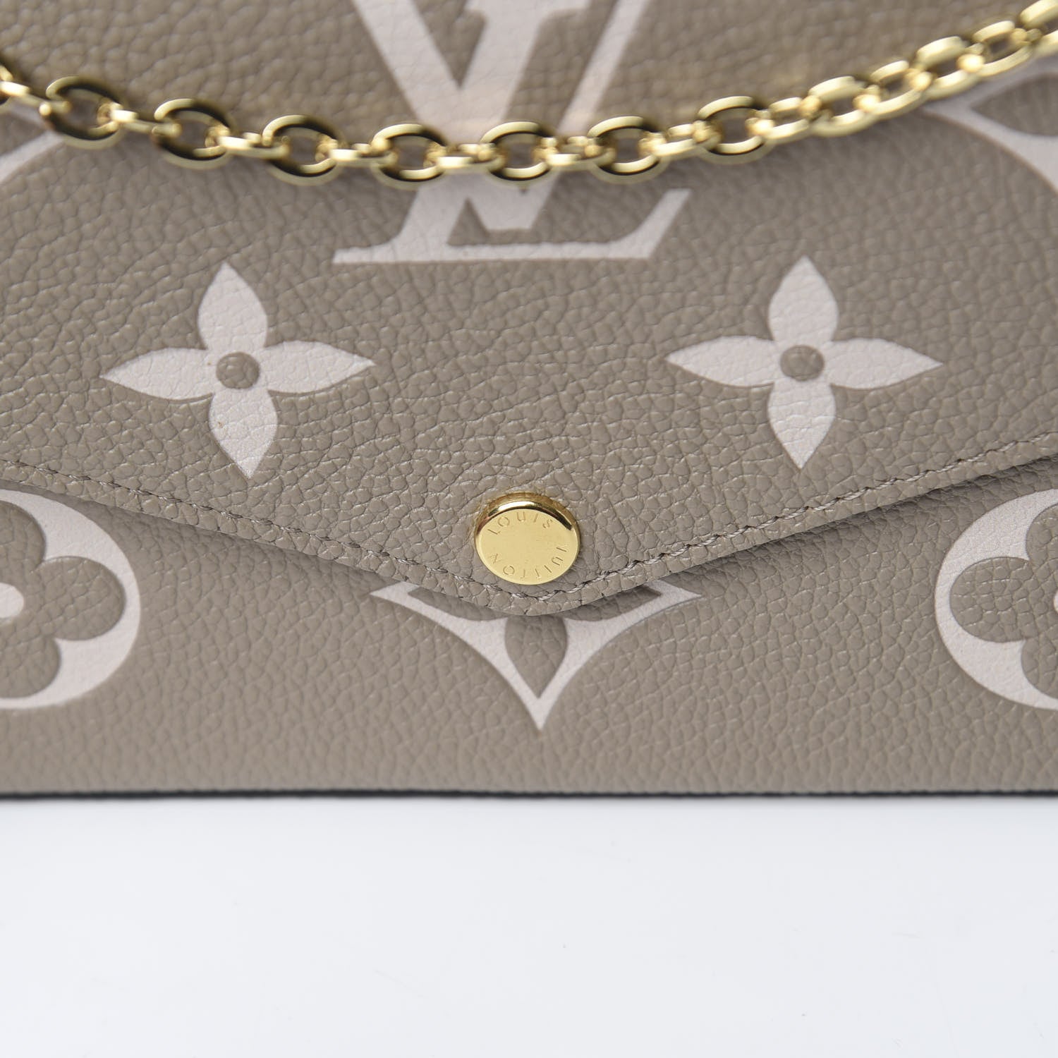 Louis Vuitton Empreinte Monogram Giant Felicie Pochette Tourterelle Creme 12 of 14