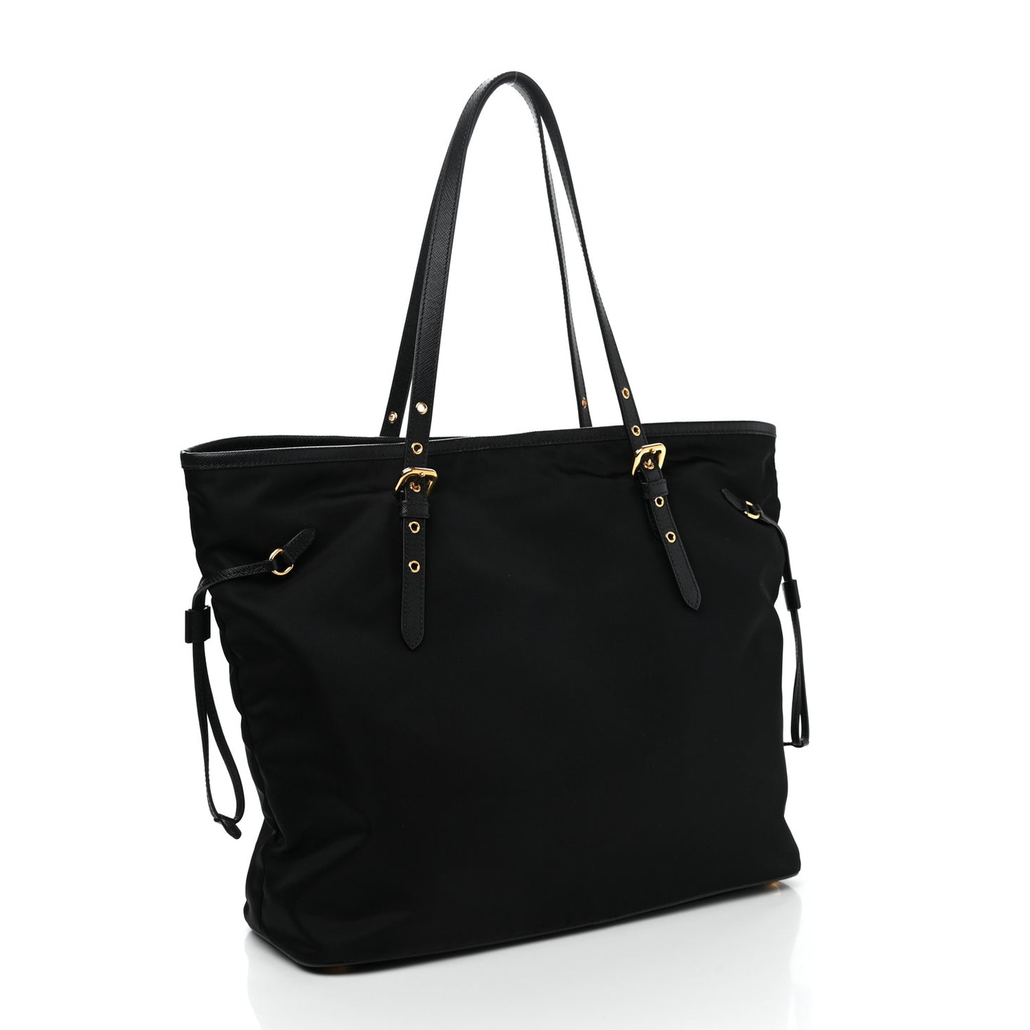 Tessuto Nylon Saffiano Tote Black