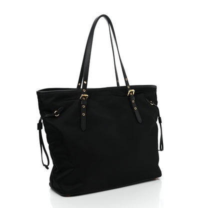 Prada Tessuto Nylon Saffiano Tote Black 2 of 9