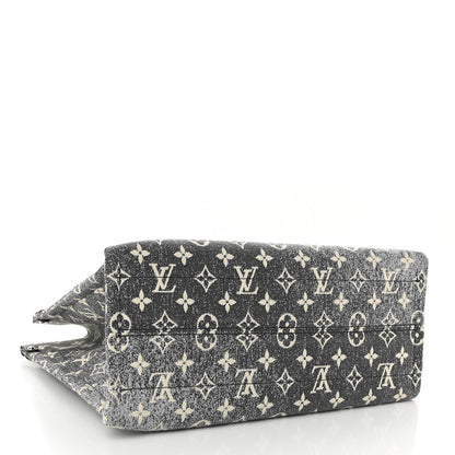 Louis Vuitton Monogram Jacquard Denim Onthego MM Black 4 of 9