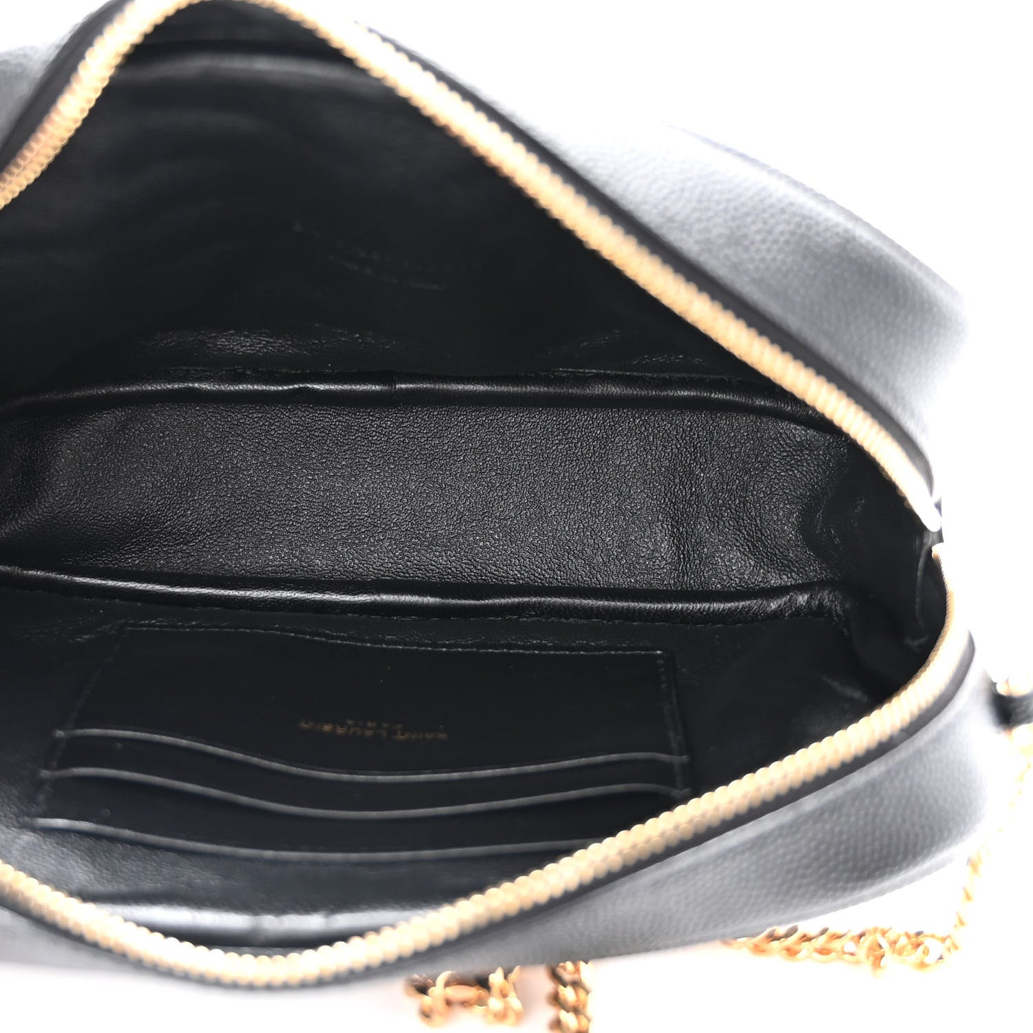 Saint Laurent Grain De Poudre Matelasse Monogram Mini Lou Camera Bag Black 5 of 11