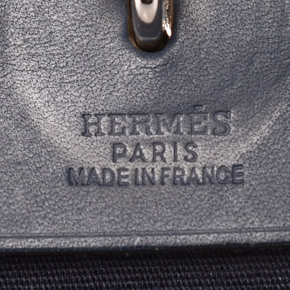 Hermes Toile Vache Calfskin Herbag 30 PM Navy Bleu Natural 6 of 20