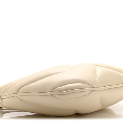 Gucci Calfskin Matelasse GG Marmont Half Moon Hobo White 10 of 11