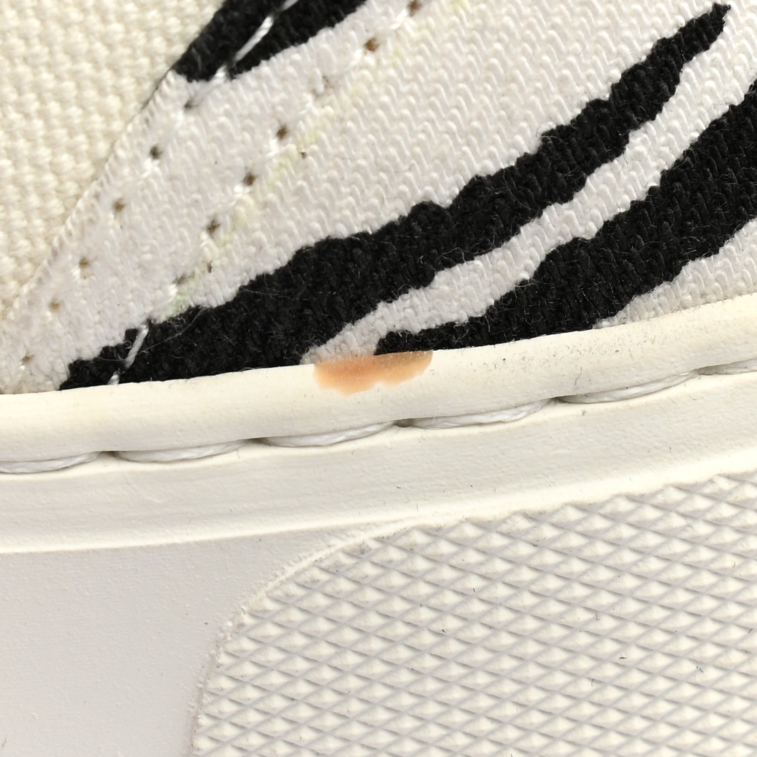 Saint Laurent Canvas Zebra Mens Venice Slip On Sneakers 43 Black White 9 of 11
