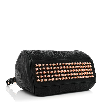 Alexander Wang Pebbled Lambskin Rockie Black Rose Gold Hardware 4 of 16