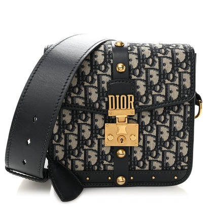 Christian Dior Oblique Square DiorAddict Flap Navy Blue 1 of 13