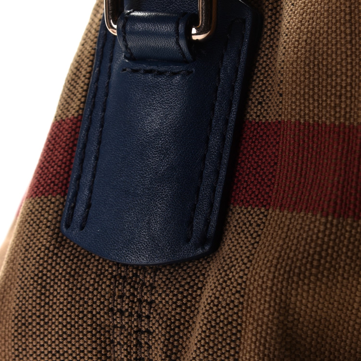 Burberry Canvas Mega Check Medium Ashby Hobo Blue 8 of 12