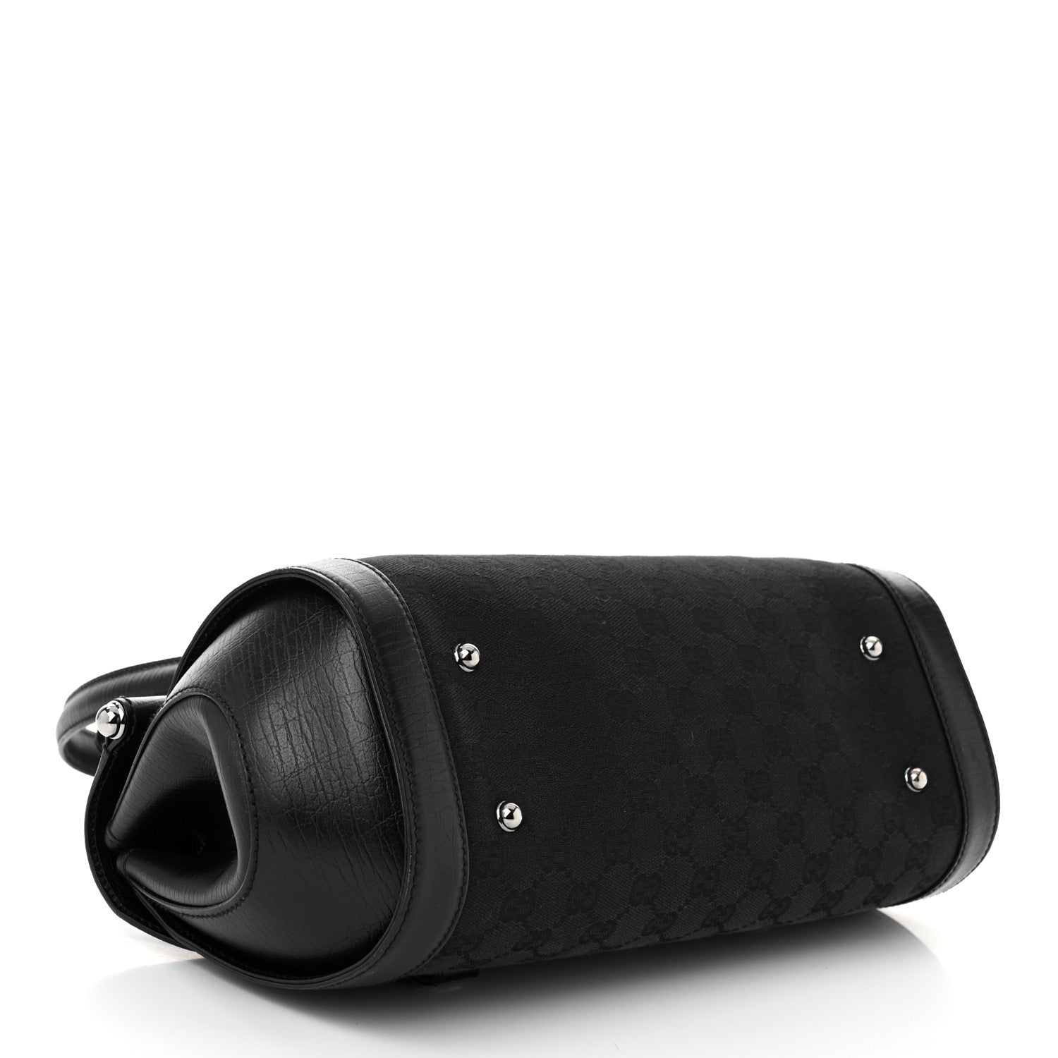 Gucci Monogram Bamboo Bullet Bag Black 4 of 10