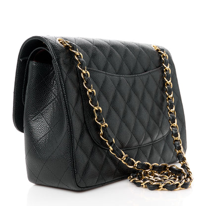 Chanel Caviar Quilted Jumbo Double Flap Black 3 of 14