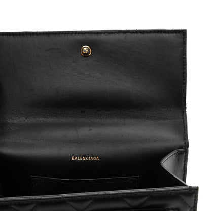 Balenciaga Nappa Calfskin Quilted XS Sharp Top Handle Bag Black 10 of 11