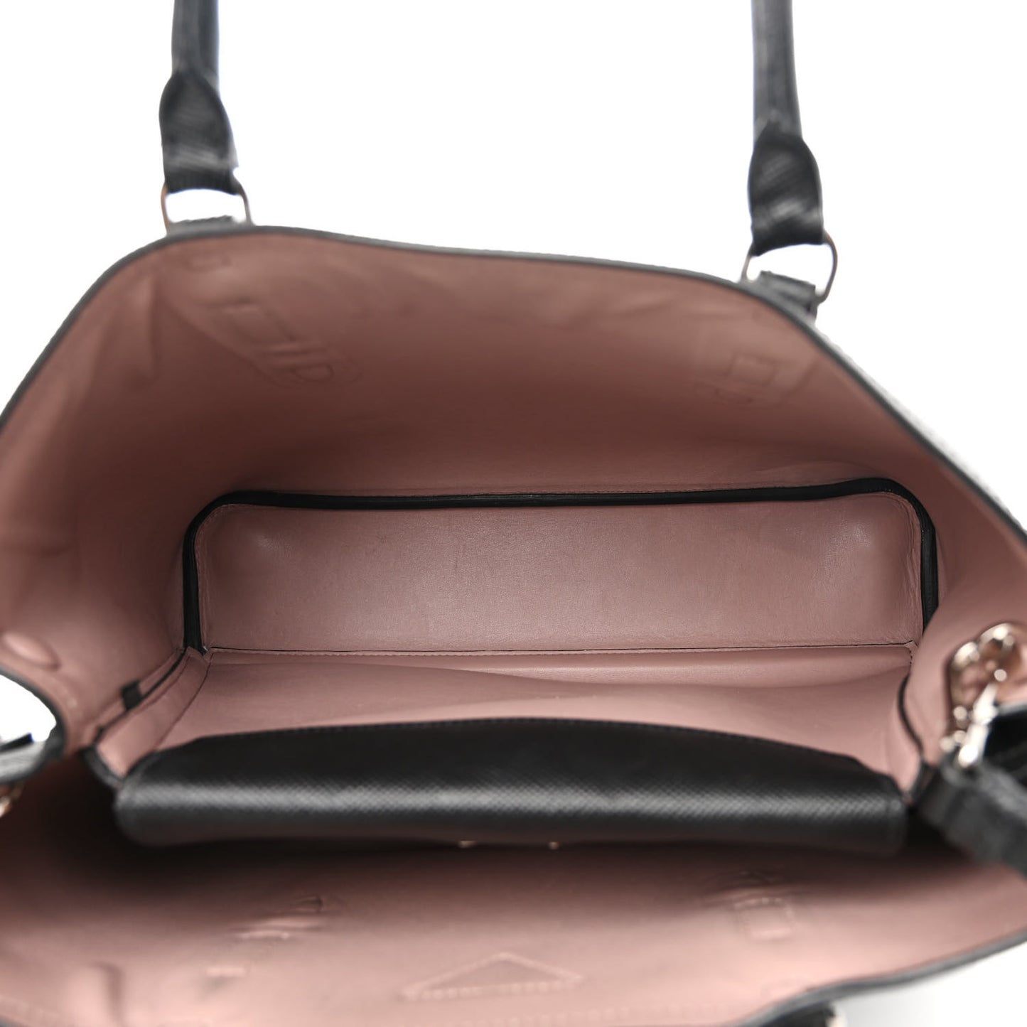 Saffiano Cuir Large Double Bag Black Mughetto