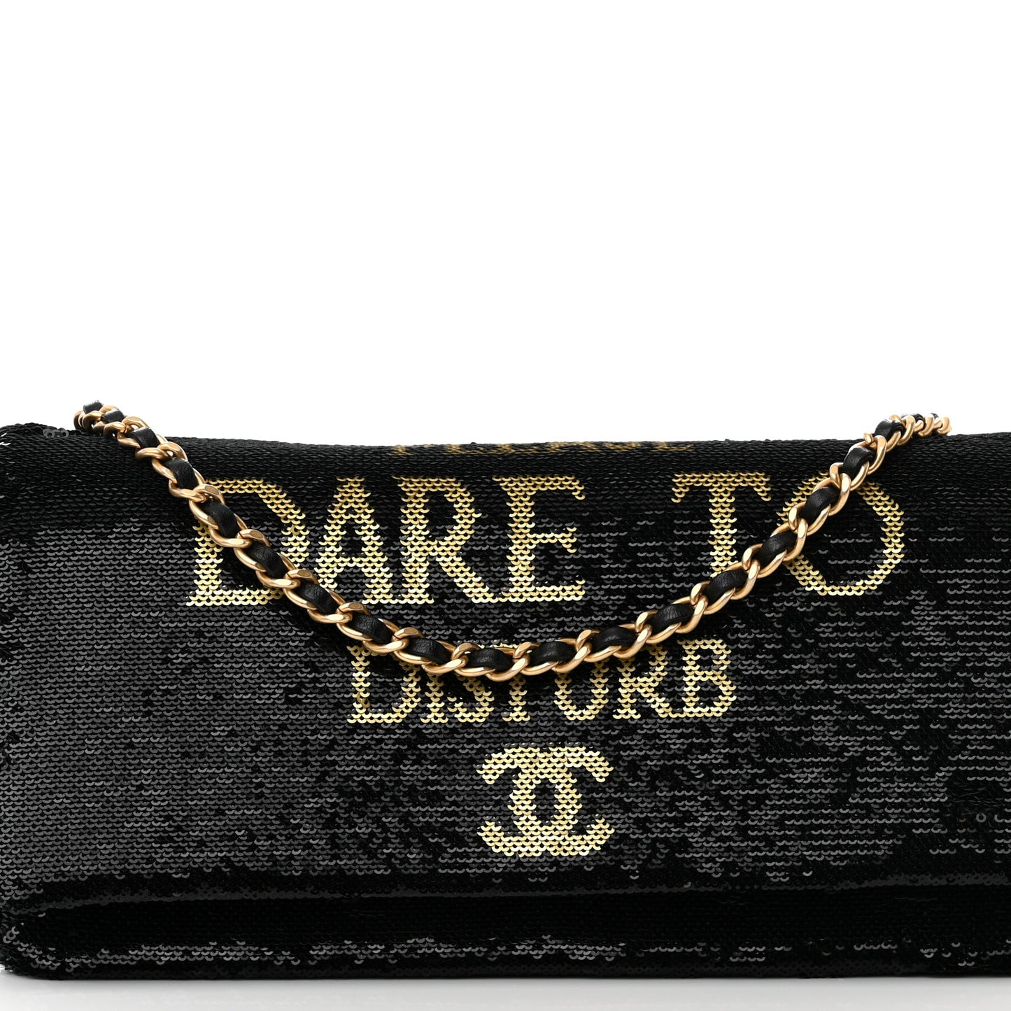 Sequin Paris Cosmopolite Dare To Disturb Flap Black Gold