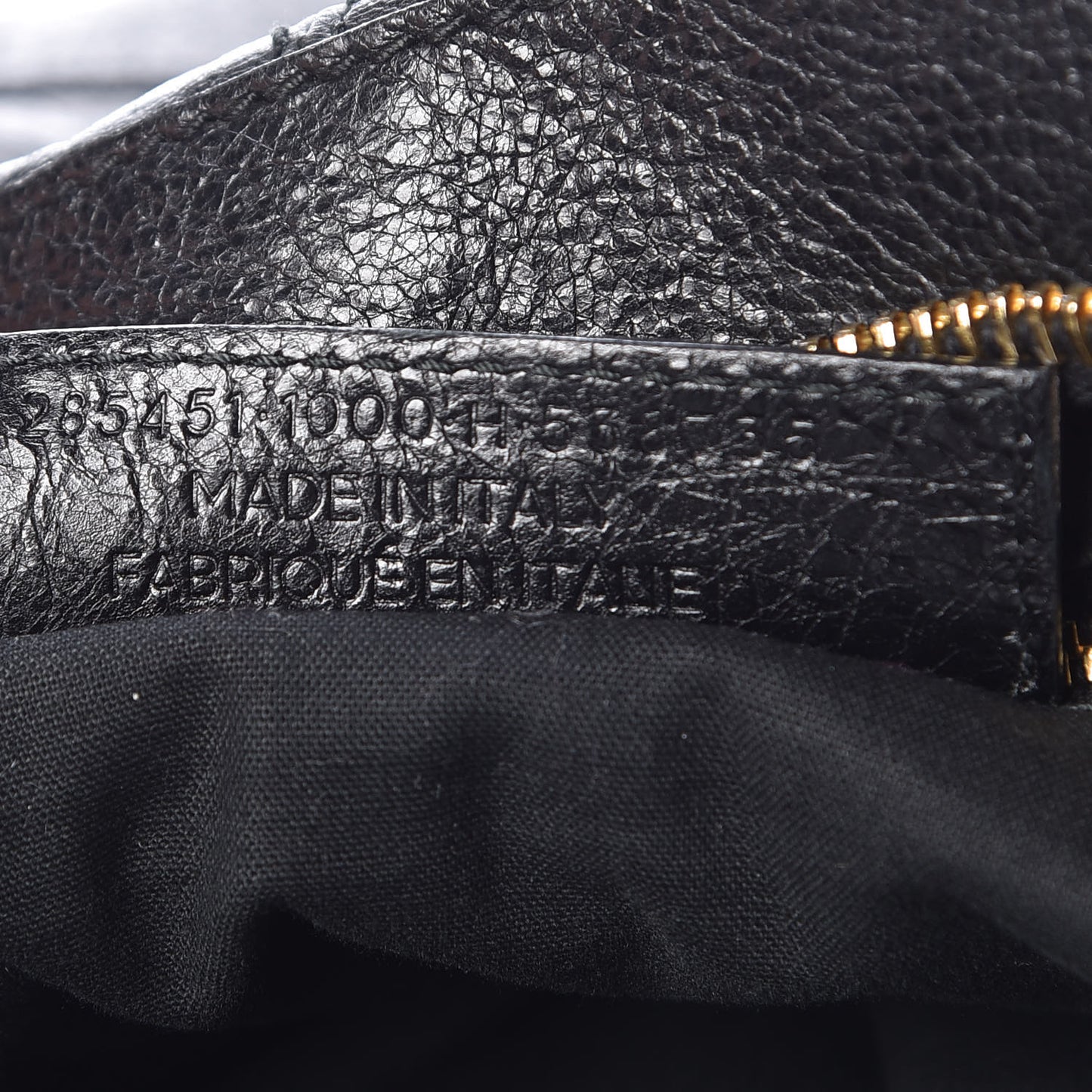 Agneau Giant 12 Gold Hardware Work Black