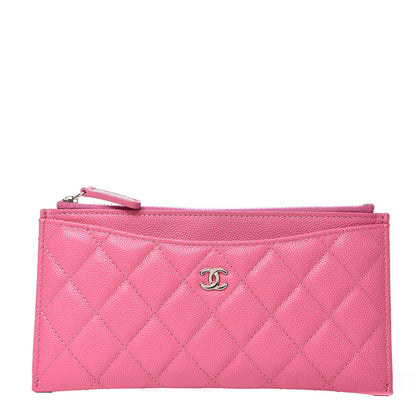 Chanel Caviar Quilted Classic Zip Pouch Pink 1 of 8