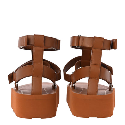 Hermes Calfskin Womens Enid Sandals 38 Naturel 6 of 13