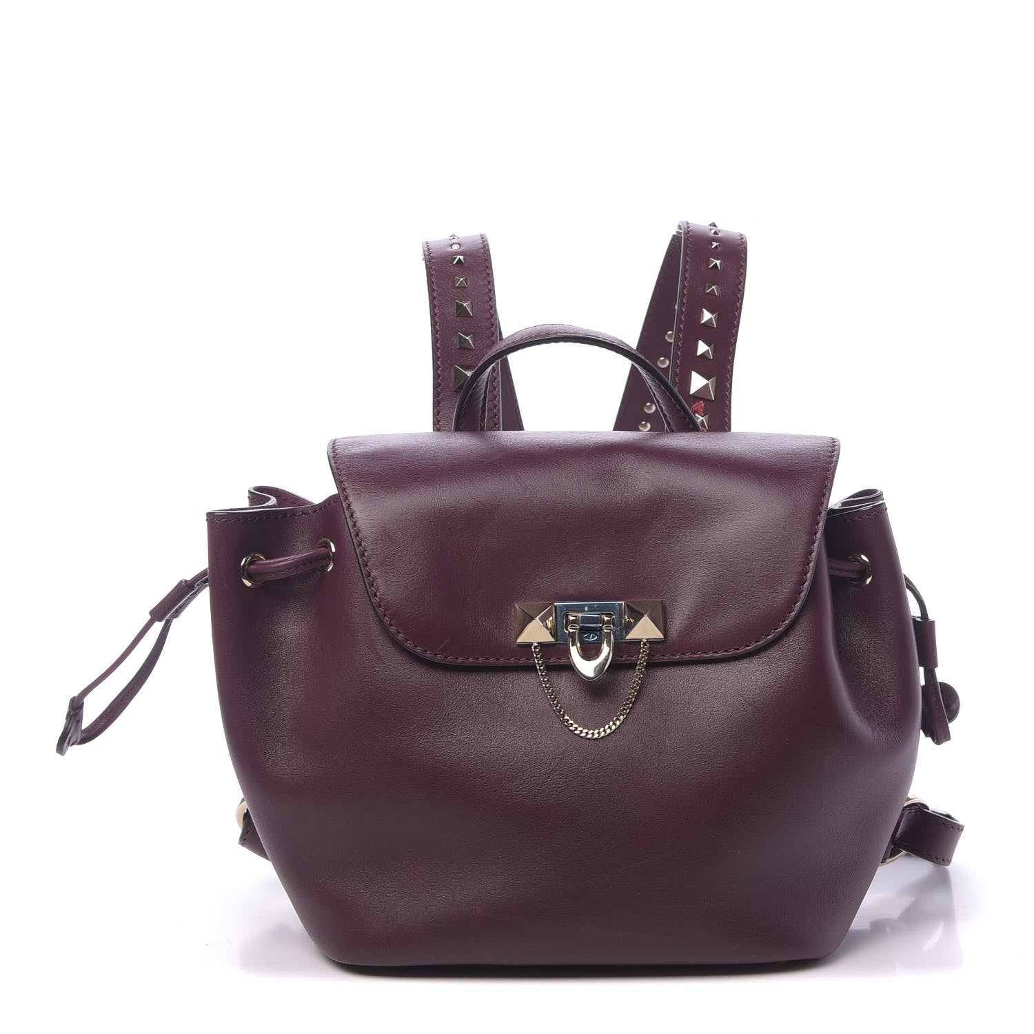 Valentino Garavani Vitello Rockstud Demilune Backpack Vinaccia 1 of 8