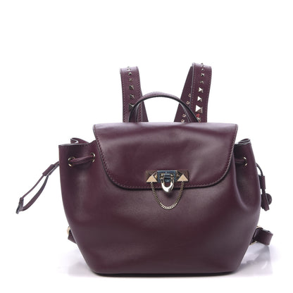 Valentino Garavani Vitello Rockstud Demilune Backpack Vinaccia 1 of 8