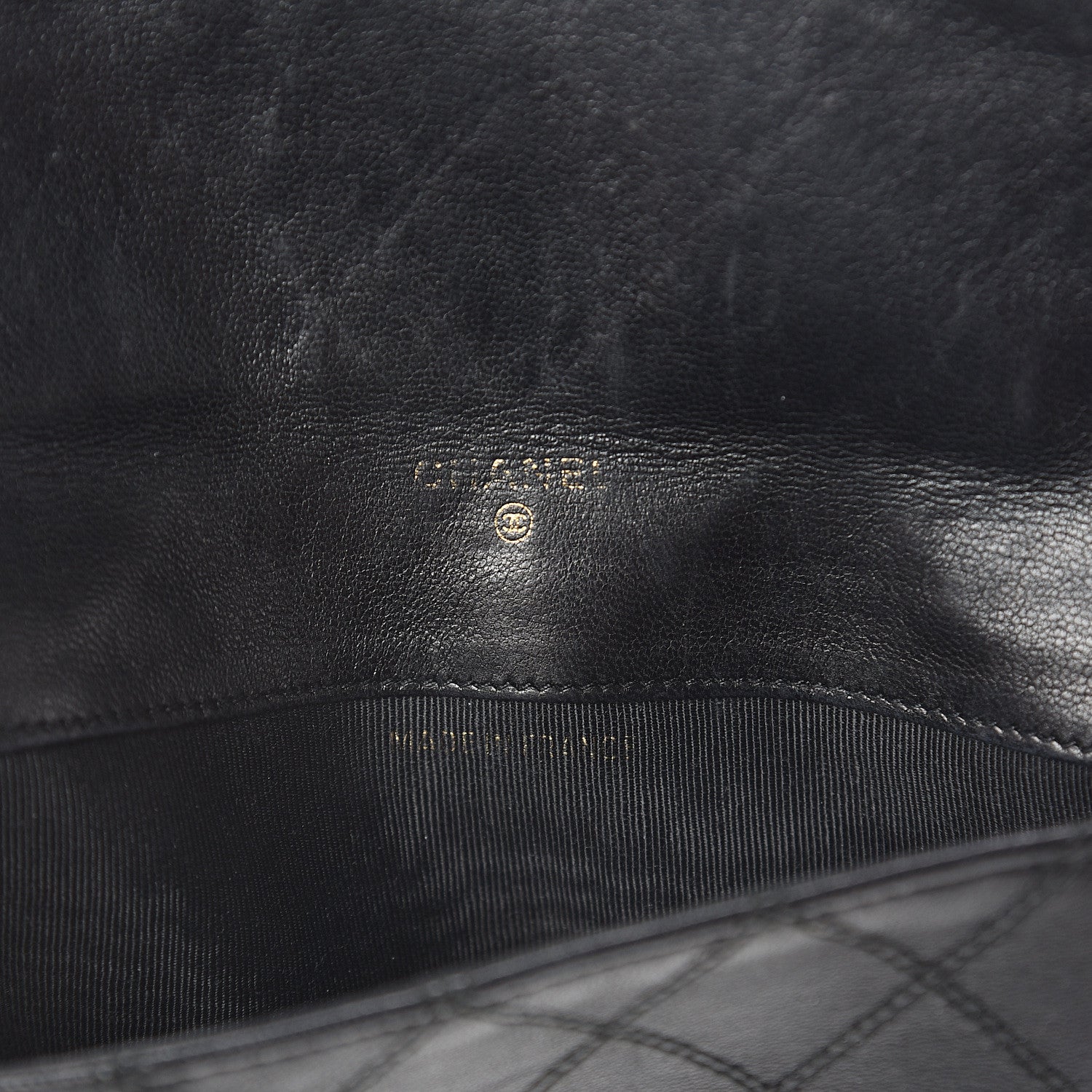 Chanel Calfskin Diamond Stitched Clutch Black 5 of 6