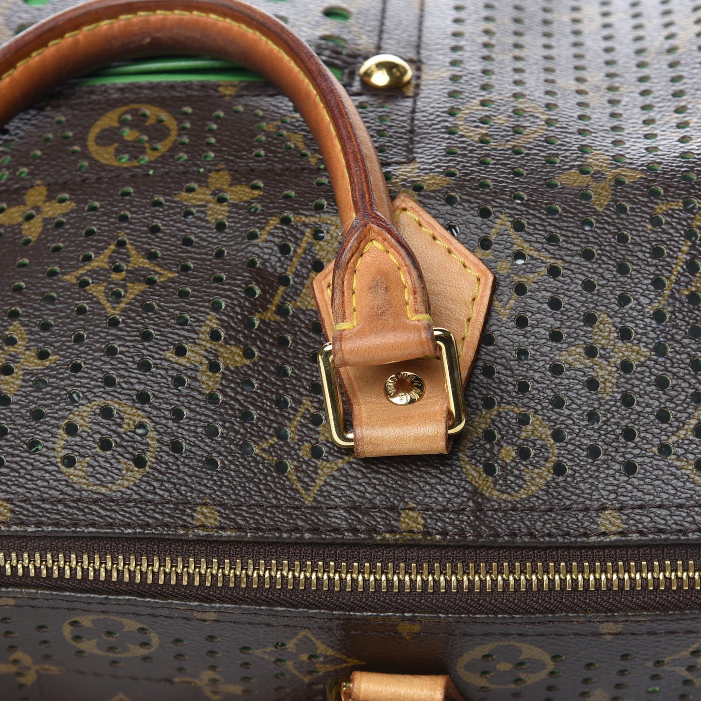 Monogram Perforated Speedy 30 Green
