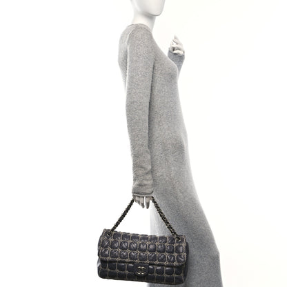 Chanel Lambskin Tweed Double Stitch Maxi Flap Grey 2 of 10