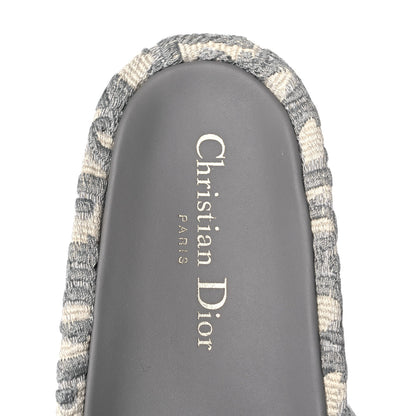 Christian Dior Oblique D-Way Platform Sandals 38 Grey Stone 7 of 8