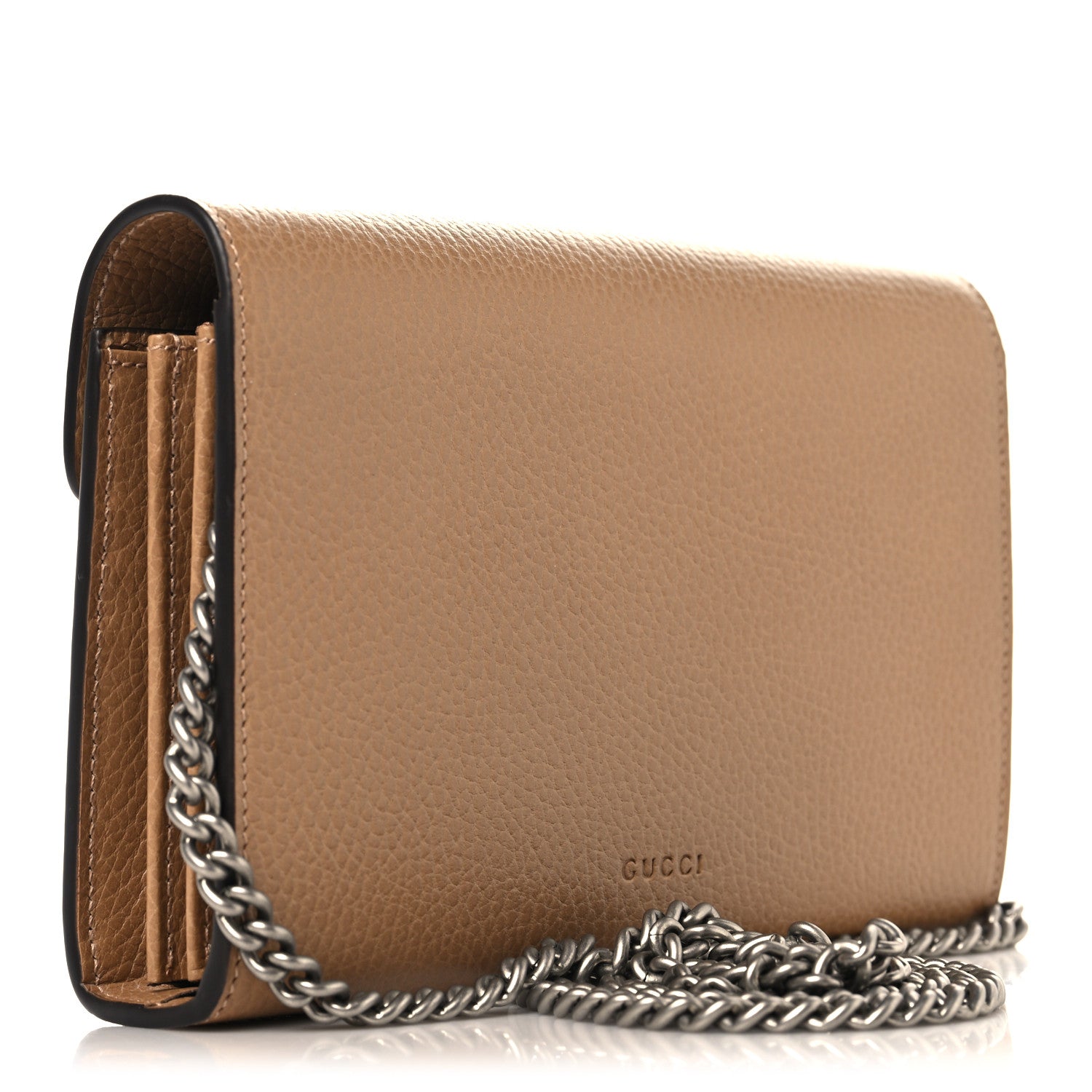 Gucci Dollar Calfskin Crystal Mini Dionysus Chain Wallet Natural Tan Black Diamond 3 of 11