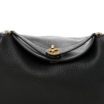 Hermes Taurillon Clemence Lindy 26 Black 5 of 11