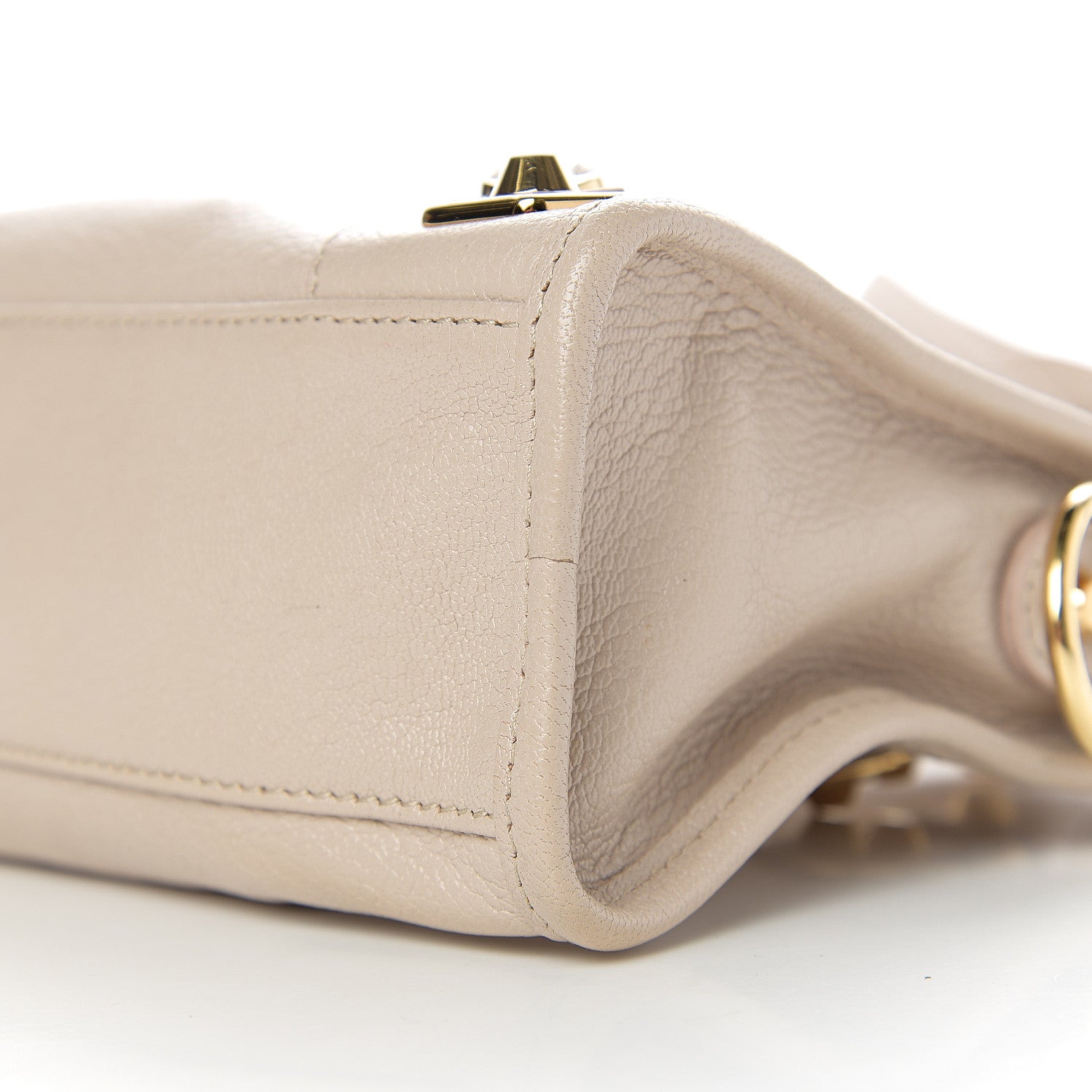 Balenciaga Chevre Gold Metallic Edge Hardware Mini City