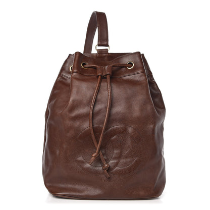 Chanel Caviar Sling Backpack Brown 1 of 10