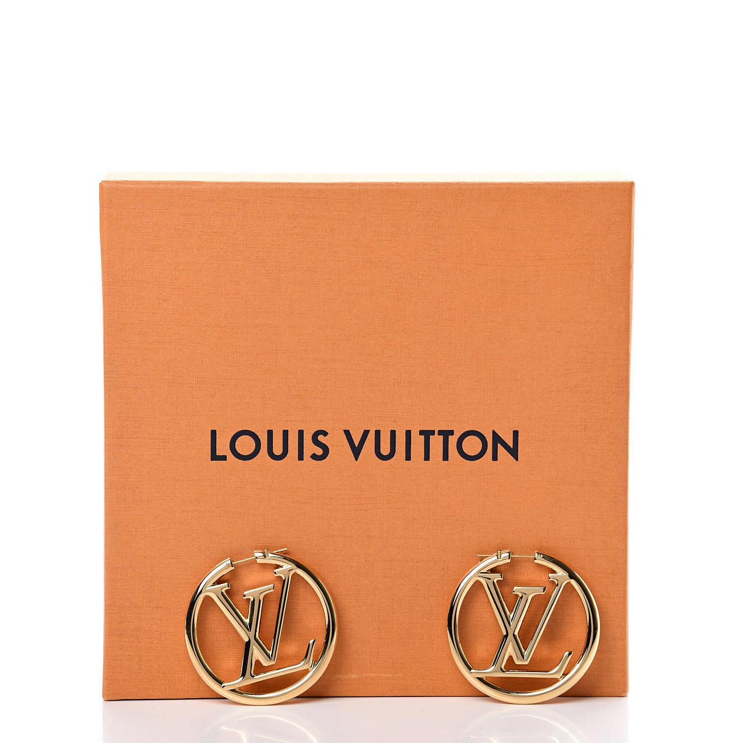 Louis Vuitton Metal Louise Hoop Earrings Gold 5 of 5