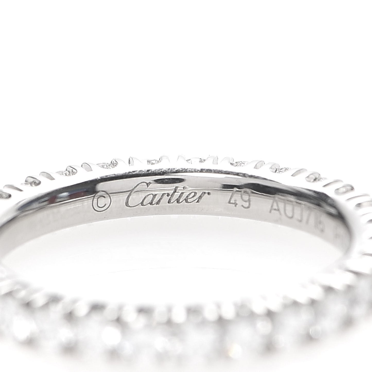 Platinum Diamond .98ct Eternity Ring 49 4.75